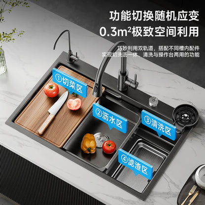 Jomoo Sink Large Single-Slot Kitchen Household 304 Stainless Steel Countertop Undermount Sink Dishwashing Sink Undermount Sink