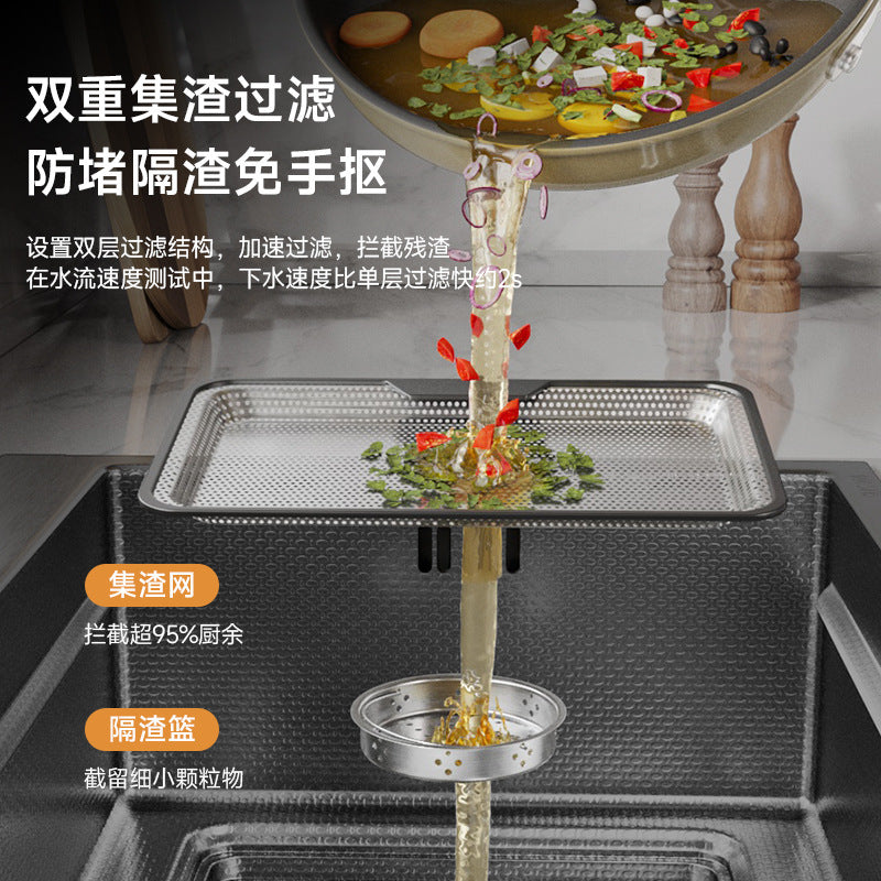 Jomoo Sink Large Single-Slot Kitchen Household 304 Stainless Steel Countertop Undermount Sink Dishwashing Sink Undermount Sink
