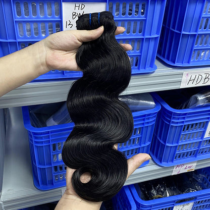 European and American real-life wig hair curtain Body wave human hair ladies long curly hair bundle