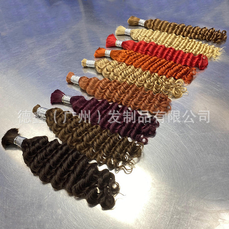 Deep wave real hair dirty braids Boho braids wig full human hair