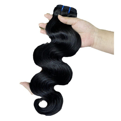 European and American real-life wig hair curtain Body wave human hair ladies long curly hair bundle