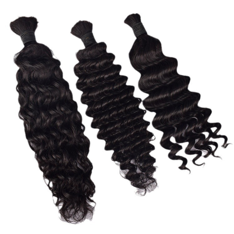 Deep wave real hair dirty braids Boho braids wig full human hair