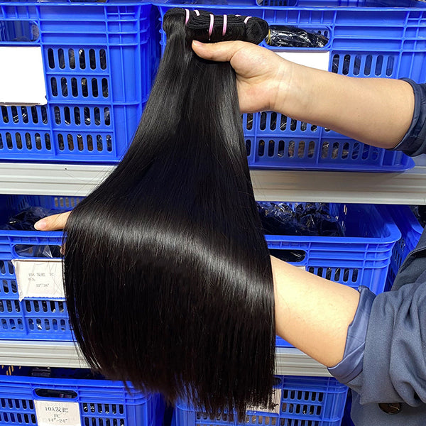 SDD Real Human Hair Wig Bone Straight Hair 12A Braid Hair Curtain Bonestraight Bundles Humanhair