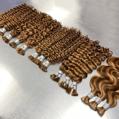 Real Human Hair Wig Hair Grip P4/30 Boho Braids Human Hair Bundle European and American Cross-Border Hair