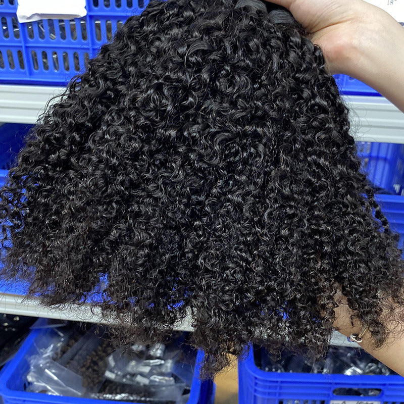 Sdd Humanhair Pixie Curl Bulk Hair Women's Hair Real Hair Wig European and American Cross-Border