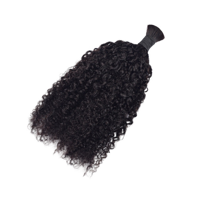Sdd Humanhair Pixie Curl Bulk Hair Women's Hair Real Hair Wig European and American Cross-Border