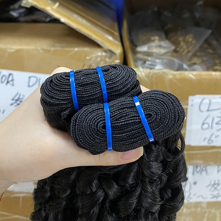 Genie Roll Human Hair Curtain Europe, America and Africa Hot Fumi Pissy Two Human Hair bundles
