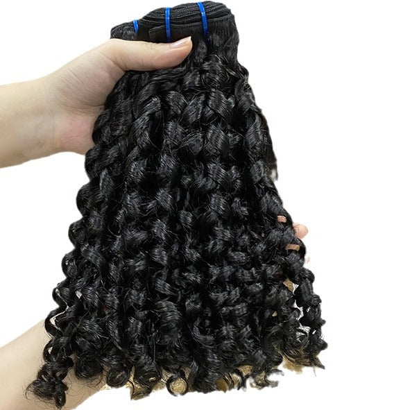 Genie Roll Human Hair Curtain Europe, America and Africa Hot Fumi Pissy Two Human Hair bundles