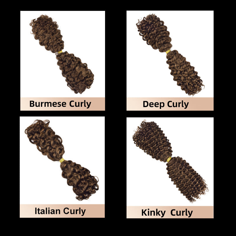 Factory Direct Sales Two-Pointed Sdd Wig Hair Bundle Bulk Hair Curly Humanhair Real Hair