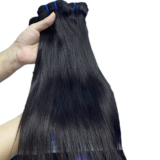 Real Human Hair Wig Full Human Bone Straight Hair Hair Curtain Bundles Human Hair Wig Manufacturer Spot Export