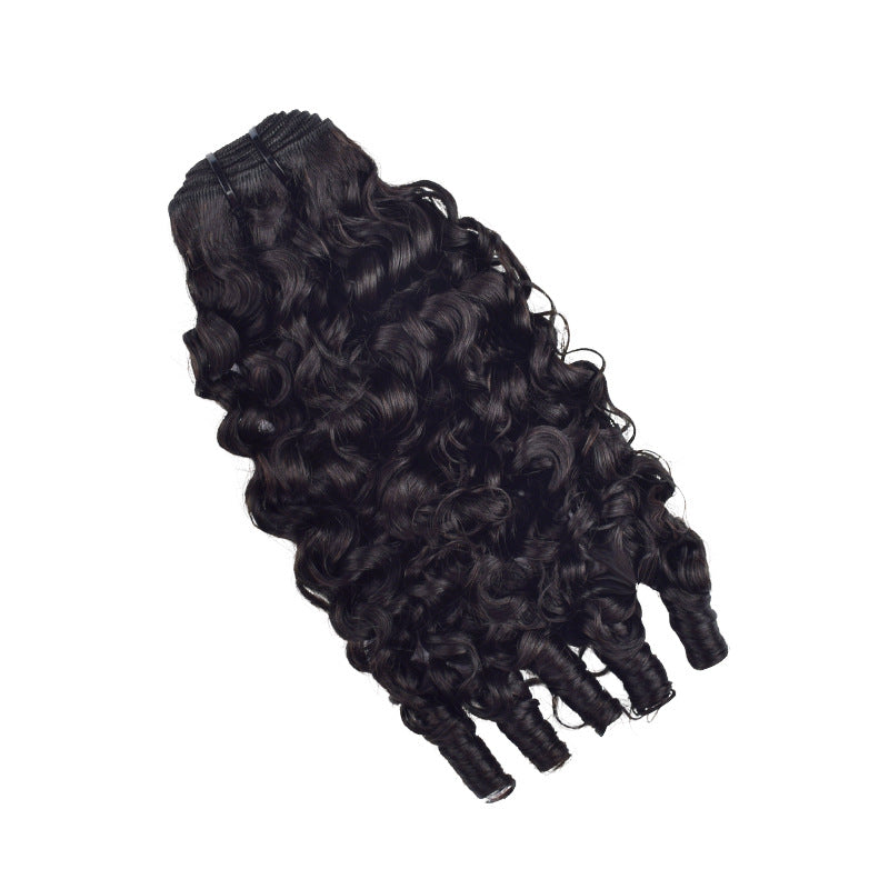 Wig Human Hair France Curly Bundles French Curly Hair Curtain Cross-Border Female Wig Hair Wig