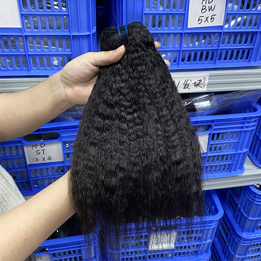 Customized Human Hair Wig Full Human Hair Real Hair Curtain for Women Kkst Bundles Human Hair Wig