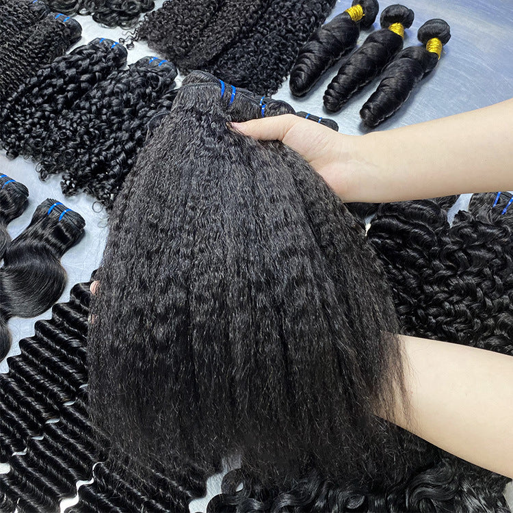 Customized Human Hair Wig Full Human Hair Real Hair Curtain for Women Kkst Bundles Human Hair Wig