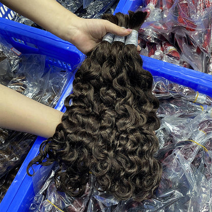 Customized Human Wig Deep Curly Multi-Color Hair Bundle Bulk Human Hair Real Hair Wig