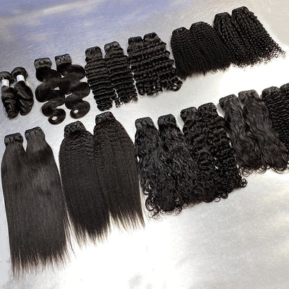 10A Human Hair Hair Curtain Double Drawn Humanhair Bundle Bone Straight Hair Spot Manufacturer Wholesale