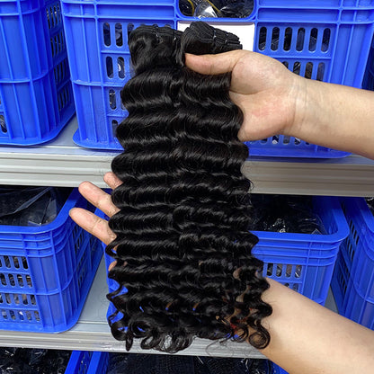 10A Human Hair Hair Curtain Double Drawn Humanhair Bundle Bone Straight Hair Spot Manufacturer Wholesale