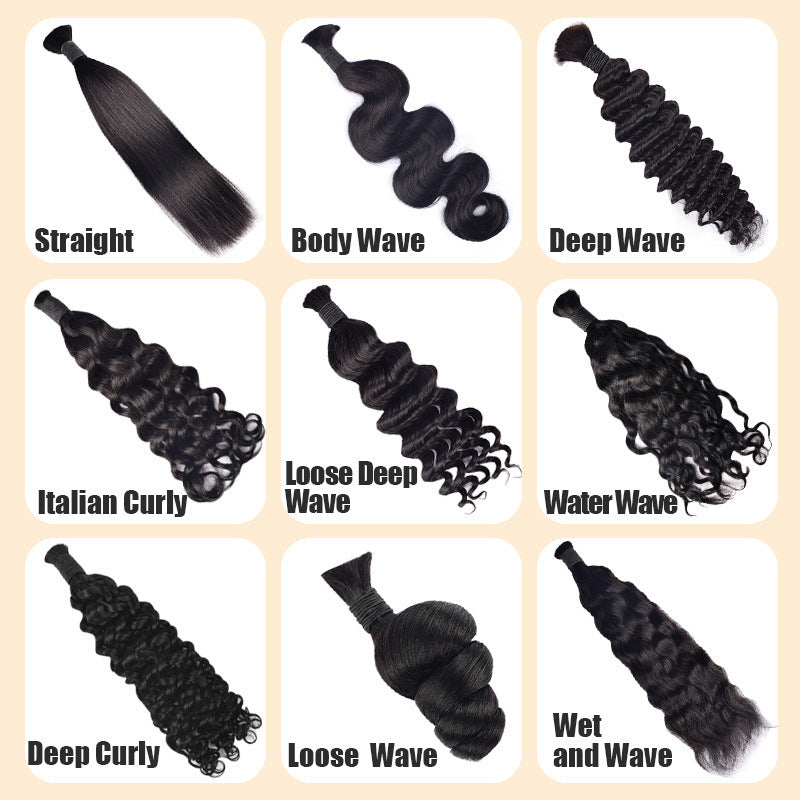 European and American Cross-Border Dreadlock Hair Extensions Straight Human Hair Bulk Hair Human Hair Full Real Hair Wig