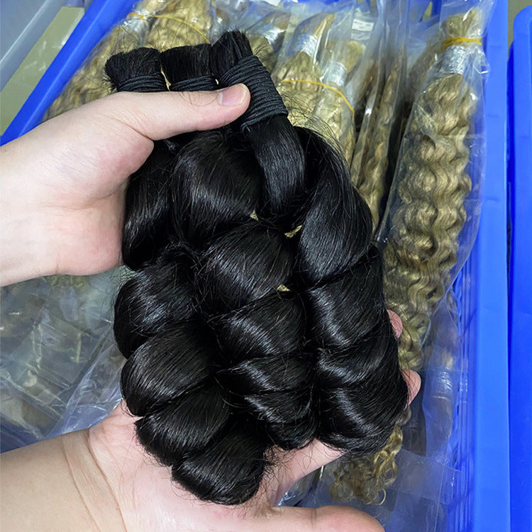European and American Cross-Border Dreadlock Hair Extensions Straight Human Hair Bulk Hair Human Hair Full Real Hair Wig