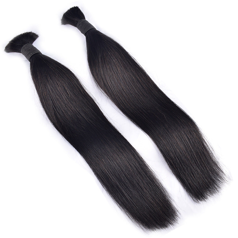 European and American Cross-Border Dreadlock Hair Extensions Straight Human Hair Bulk Hair Human Hair Full Real Hair Wig