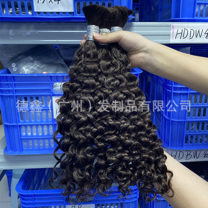 Human Hair Wig Italian Curly Multi-Color Hair Bundle Human Bulk Hair Full Human Hair