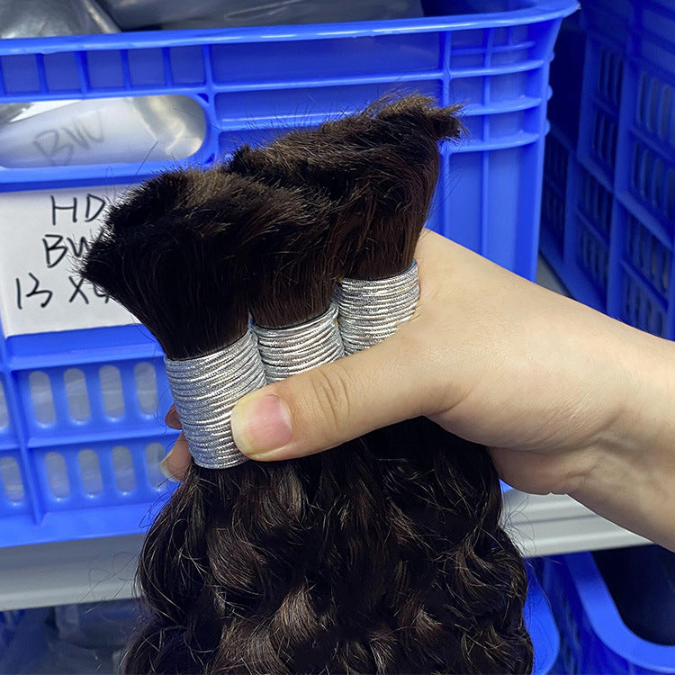 Human Hair Wig Italian Curly Multi-Color Hair Bundle Human Bulk Hair Full Human Hair