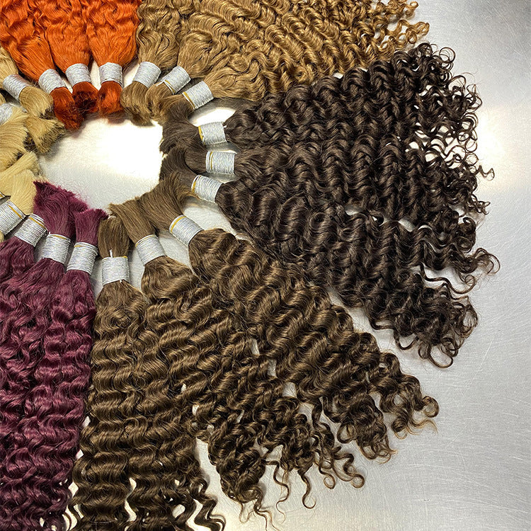 Human Hair Wig Italian Curly Multi-Color Hair Bundle Human Bulk Hair Full Human Hair