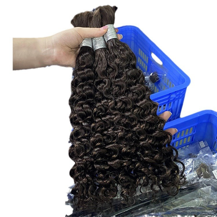Human Hair Wig Italian Curly Multi-Color Hair Bundle Human Bulk Hair Full Human Hair