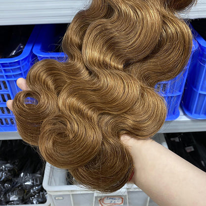 Wig Real Human Hair Bundle Boho Braids Body Wave Human Hair Foreign Trade Wig Hair