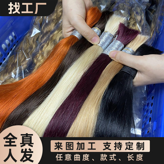 Manufacturer Wholesale Wig Human Hair Handle Hair Bundle Human Hair Bulk Hair Bone Straight Hair Wig for Women