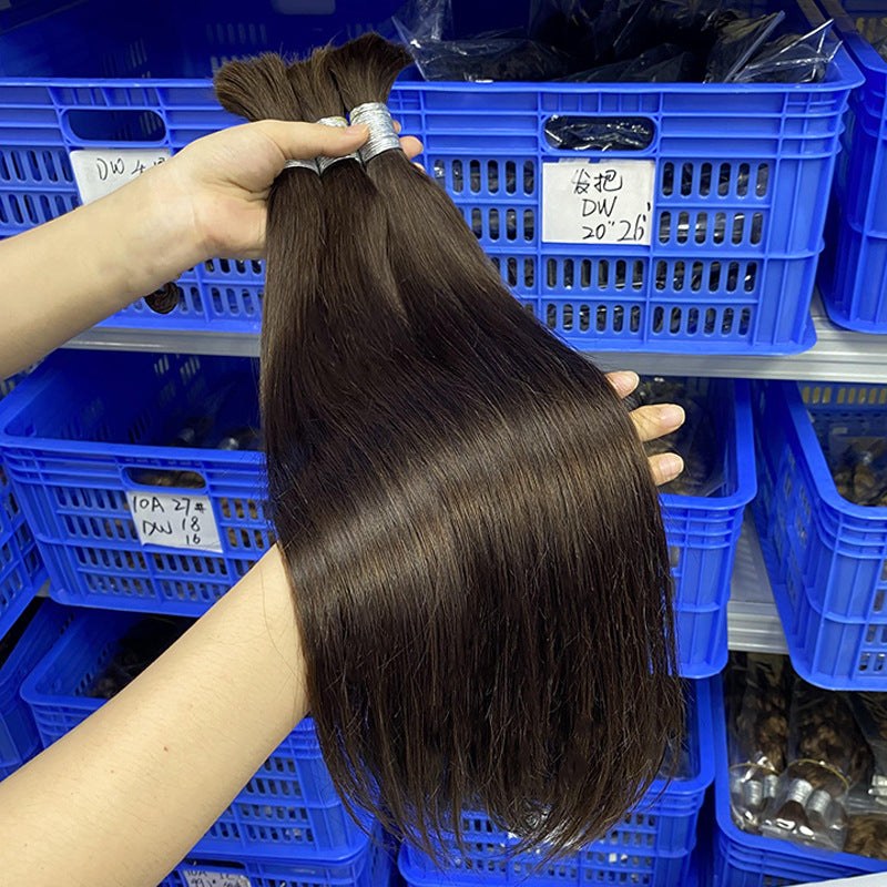 Manufacturer Wholesale Wig Human Hair Handle Hair Bundle Human Hair Bulk Hair Bone Straight Hair Wig for Women