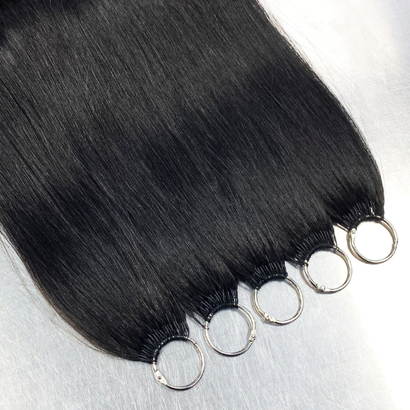 New feather hair extensions for real hair 200 bundles of non-folding head three generations of women's real hair seamless invisible feather hair extensions