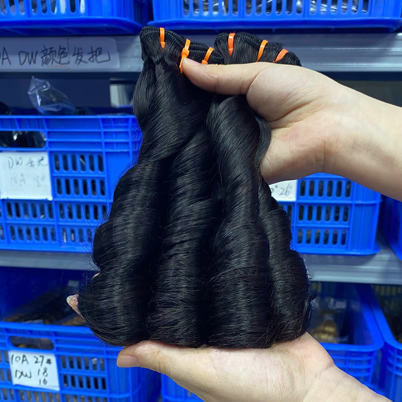Fumi Hair Curly Bundles Real Hair Wig Hair Curtain Human Hair Full Human Hair Wig