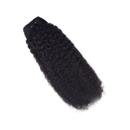 Human Hair Wig Hair Curtain Afro Curly 4C Double Drawn Human Hair Bundles