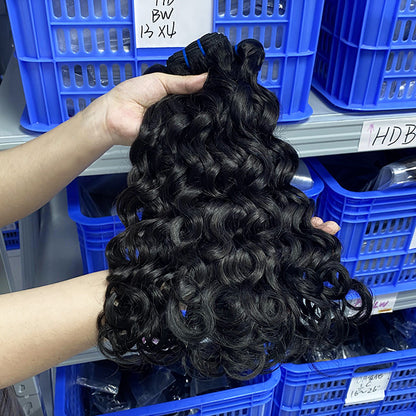 Wig Customized Human Hair Italian Curly Bundles Hair Curtain Cross-Border Women's Wig Hair Wig