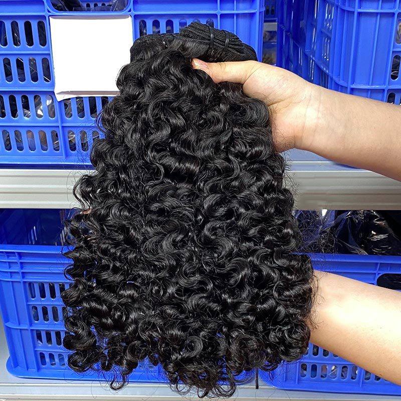 12A Wig Human Hair Hair Curtain Ladies Double Drawn Human Hair Bundles European and American Cross-Border