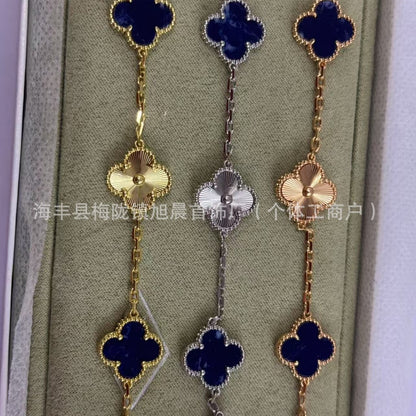 Vanjia V Gold Laser Series Clover Bracelet for Women, Personalized Versatile Fashionable New Jewelry