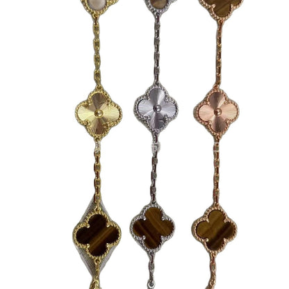 Vanjia V Gold Laser Series Clover Bracelet for Women, Personalized Versatile Fashionable New Jewelry