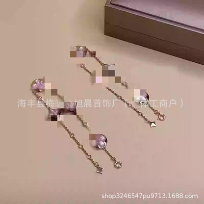 High Version Four-leaf Clover Donkey Home New 5 Flower Bracelet V Female Celebrity Rose Gold Plated Bracelet Fashion Beautiful