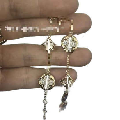 High Version Four-leaf Clover Donkey Home New 5 Flower Bracelet V Female Celebrity Rose Gold Plated Bracelet Fashion Beautiful