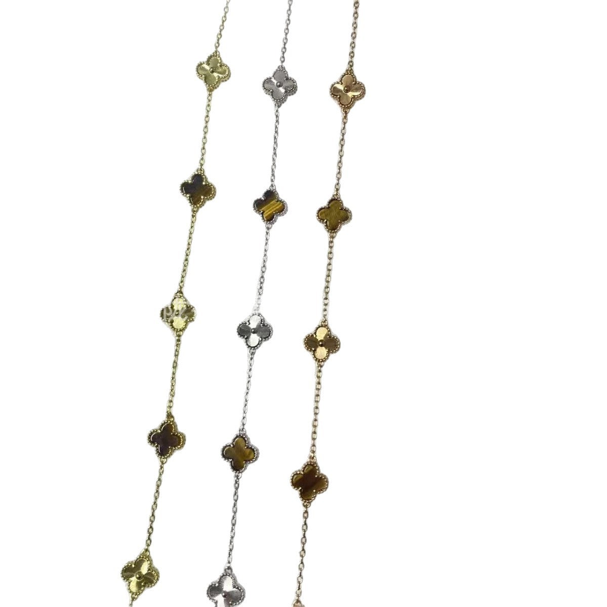 High Version V Gold Mini Small Four-Leaf Clover Six-Flower Bracelet for Women Full of Diamonds Plated with 18K Rose Gold Versatile High-End Jewelry