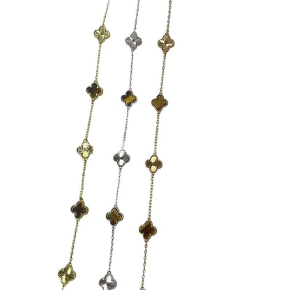 High Version V Gold Mini Small Four-Leaf Clover Six-Flower Bracelet for Women Full of Diamonds Plated with 18K Rose Gold Versatile High-End Jewelry