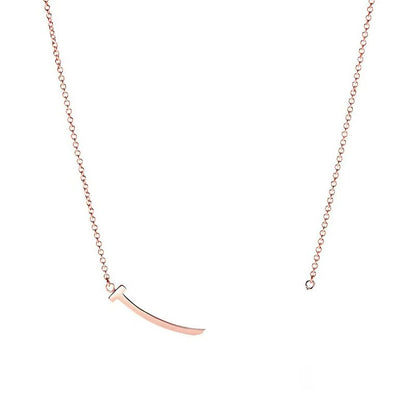 High Version T Home V Gold Smile Smiley Face Necklace Fashion Beautiful Light Luxury Full Diamond Sense Popular Clavicle Chain Gift Female OL