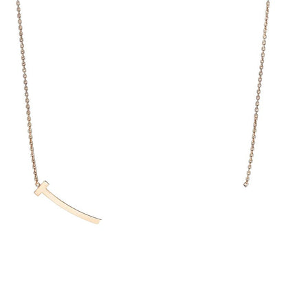 High Version T Home V Gold Smile Smiley Face Necklace Fashion Beautiful Light Luxury Full Diamond Sense Popular Clavicle Chain Gift Female OL