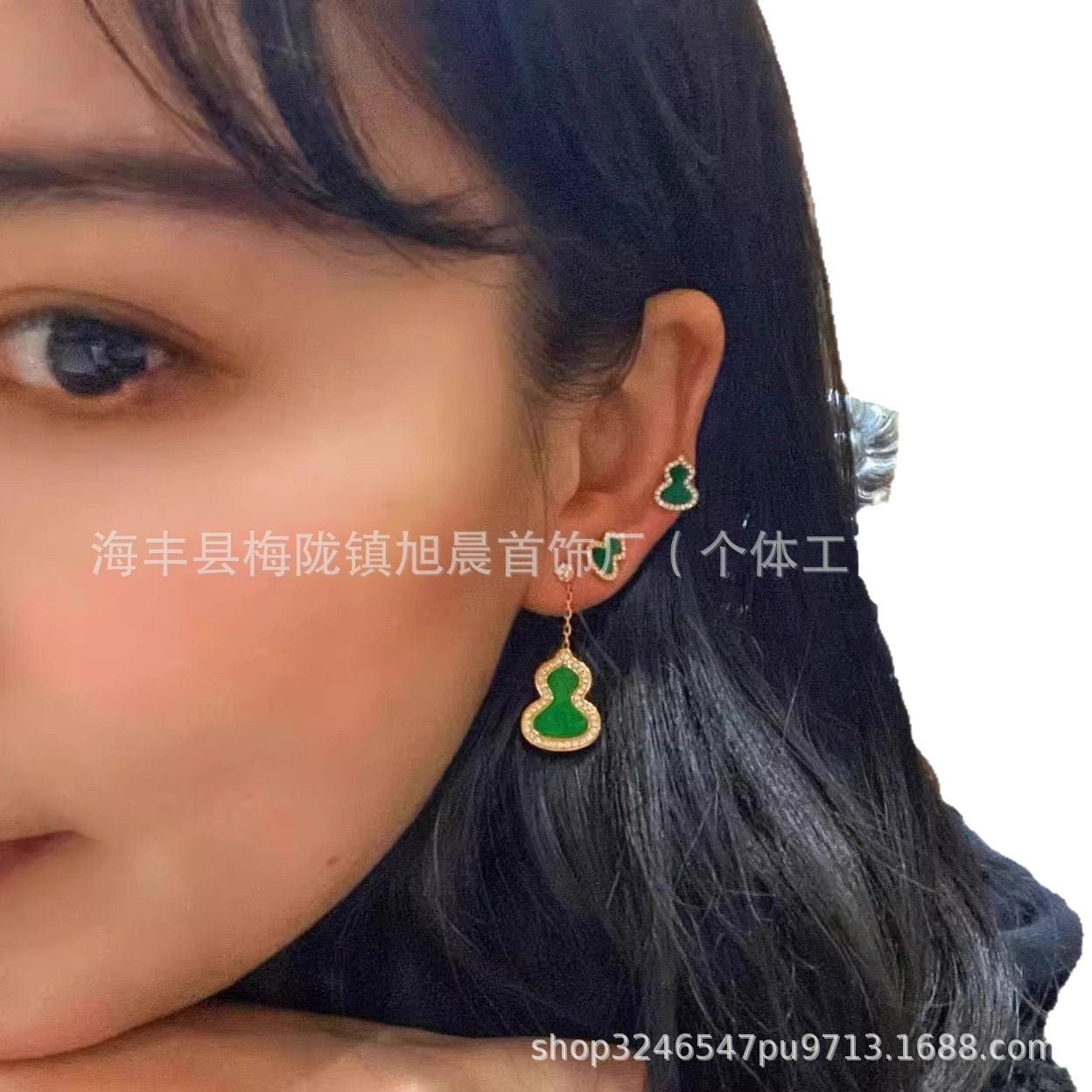 Kirin Gourd Earrings Ins Trendy 18k Rose Plated Gold Earrings Long Earrings Red Agate Earrings Medium Light Luxury