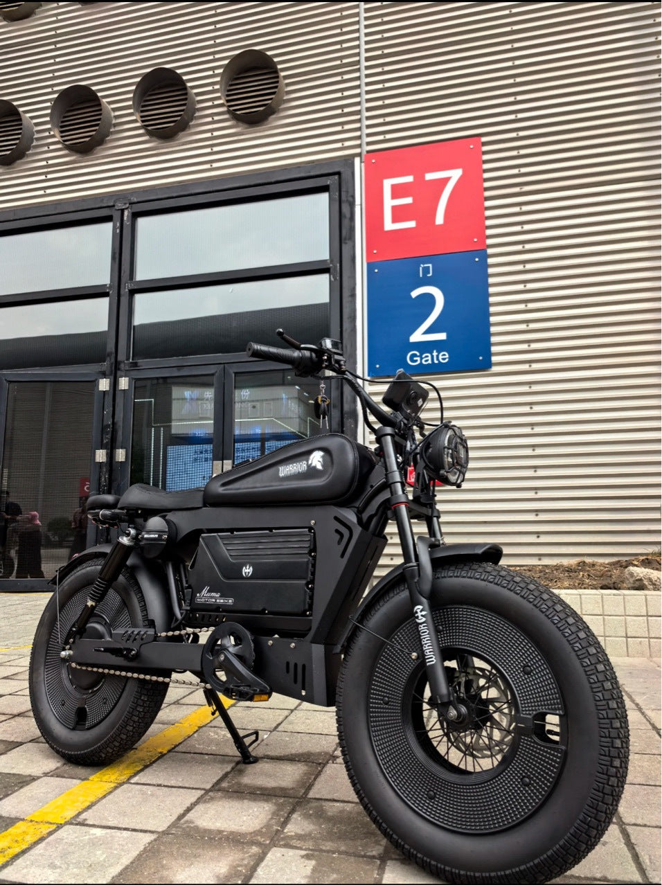American Warehouse Cross-Border Black Warrior Lithium Battery-Assisted Electric Bicycle Motorcycle Off-Road Fat Tire Snowmobile