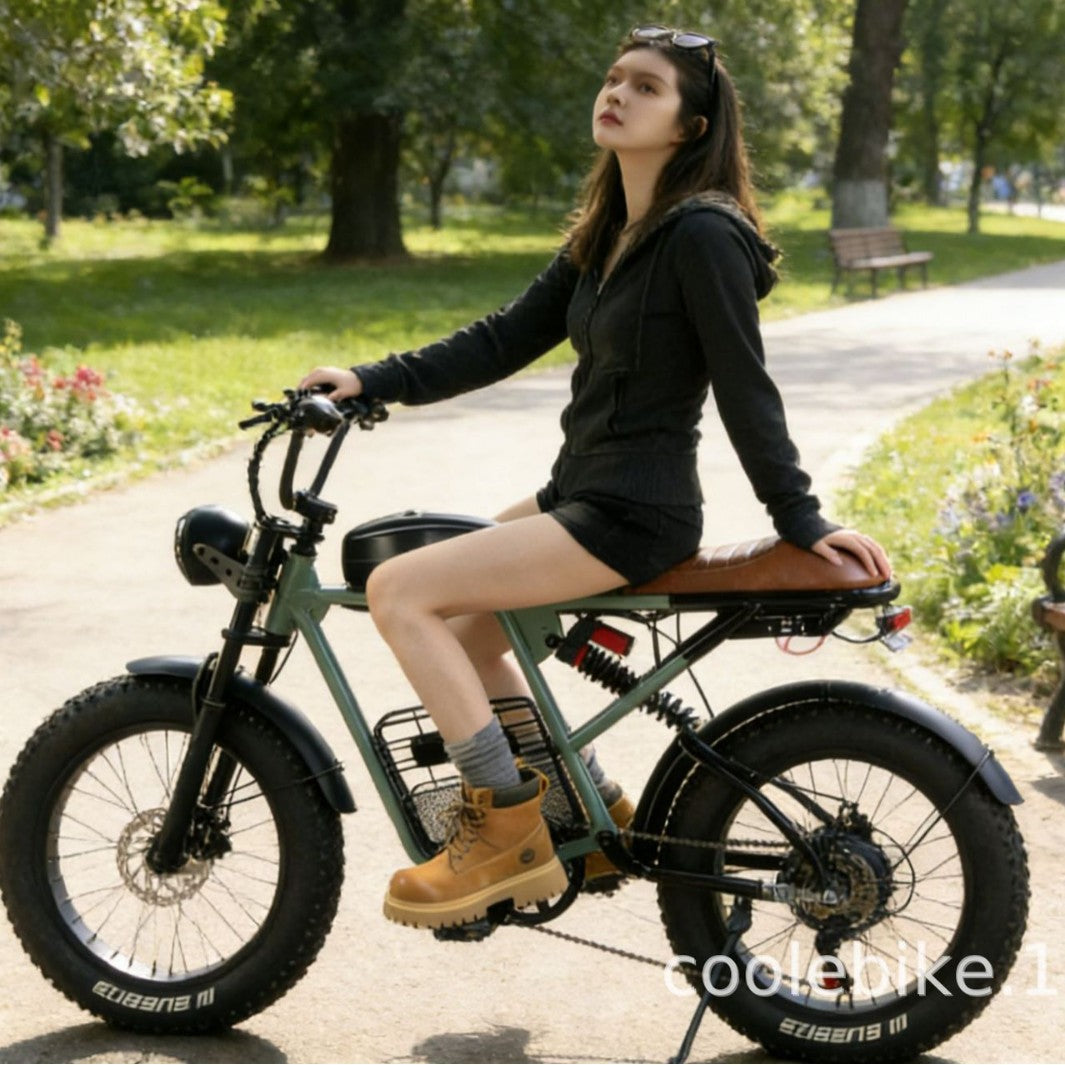 Super73 Snow off-Road Fat Tire Electric Bicycle 20-Inch Thick Tire Retro off-Road Small Outdoor Snowmobile