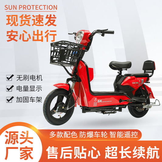Manufacturer's In-Stock Foreign Trade Electric Vehicles, Cross-Border Transportation, Adult Small Electric Bicycles, Brazilian Two-Person Battery Bikes