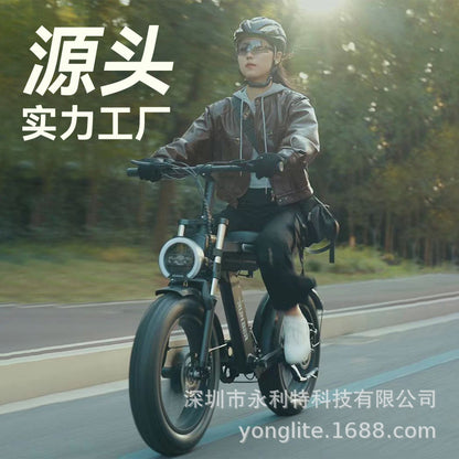 20-Inch Fat Tire Snow Electric Bicycle, Battery-Powered Vehicle, Aluminum Alloy Lithium Battery Electric Vehicle, Cross-Border Export Off-Road Vehicle