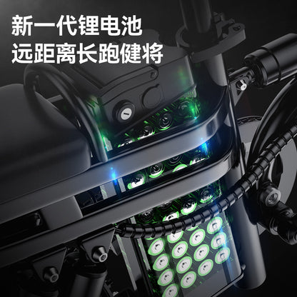 【Factory Direct Sales】Tude Folding Electric Vehicle for Delivery Driving, Electric Bicycle with Lithium Battery, Ultra-Light, Portable, Small Step-Through Model