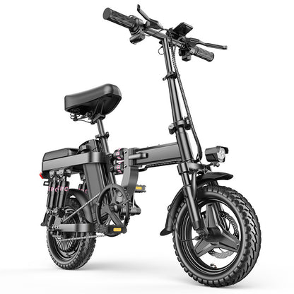 Source Factory New National Standard Folding Electric Bicycle Long-Range Electric Vehicle Driving Lithium Battery Moped